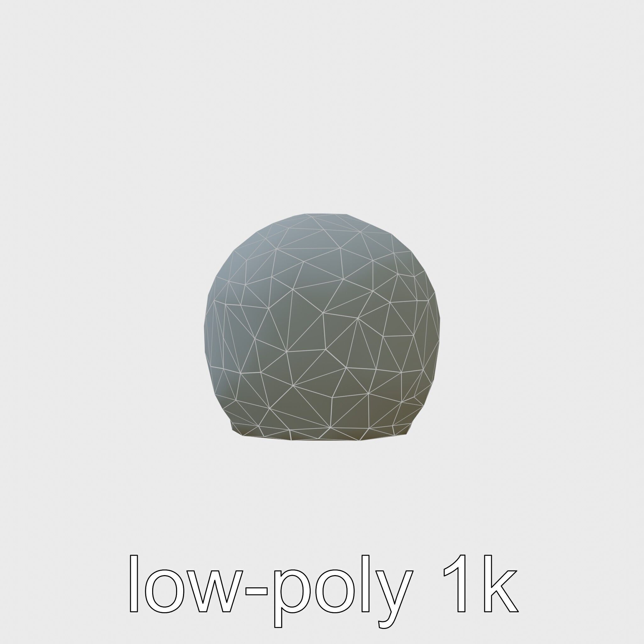 Orange Textured Sphere Keychain 3D Model Low-poly 3D model_23