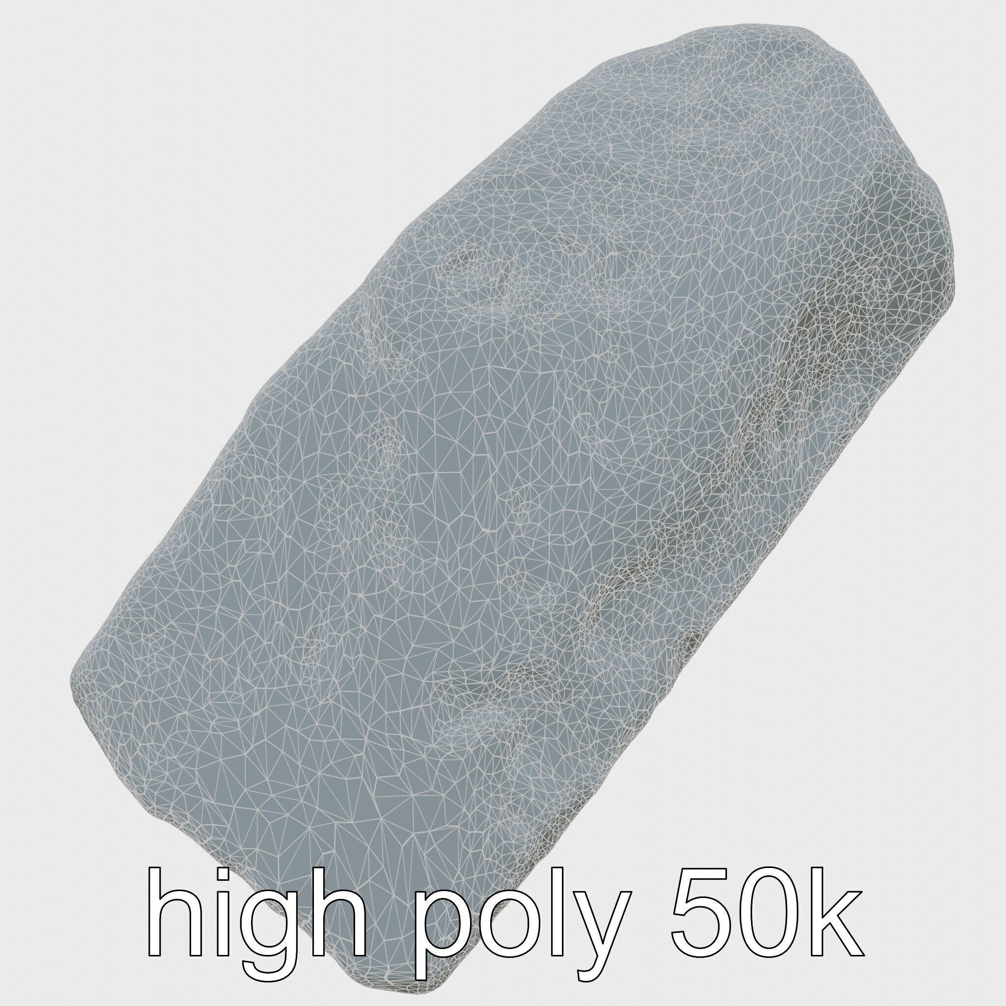 Ancient Stone Textured Block Model Low-poly 3D model_5