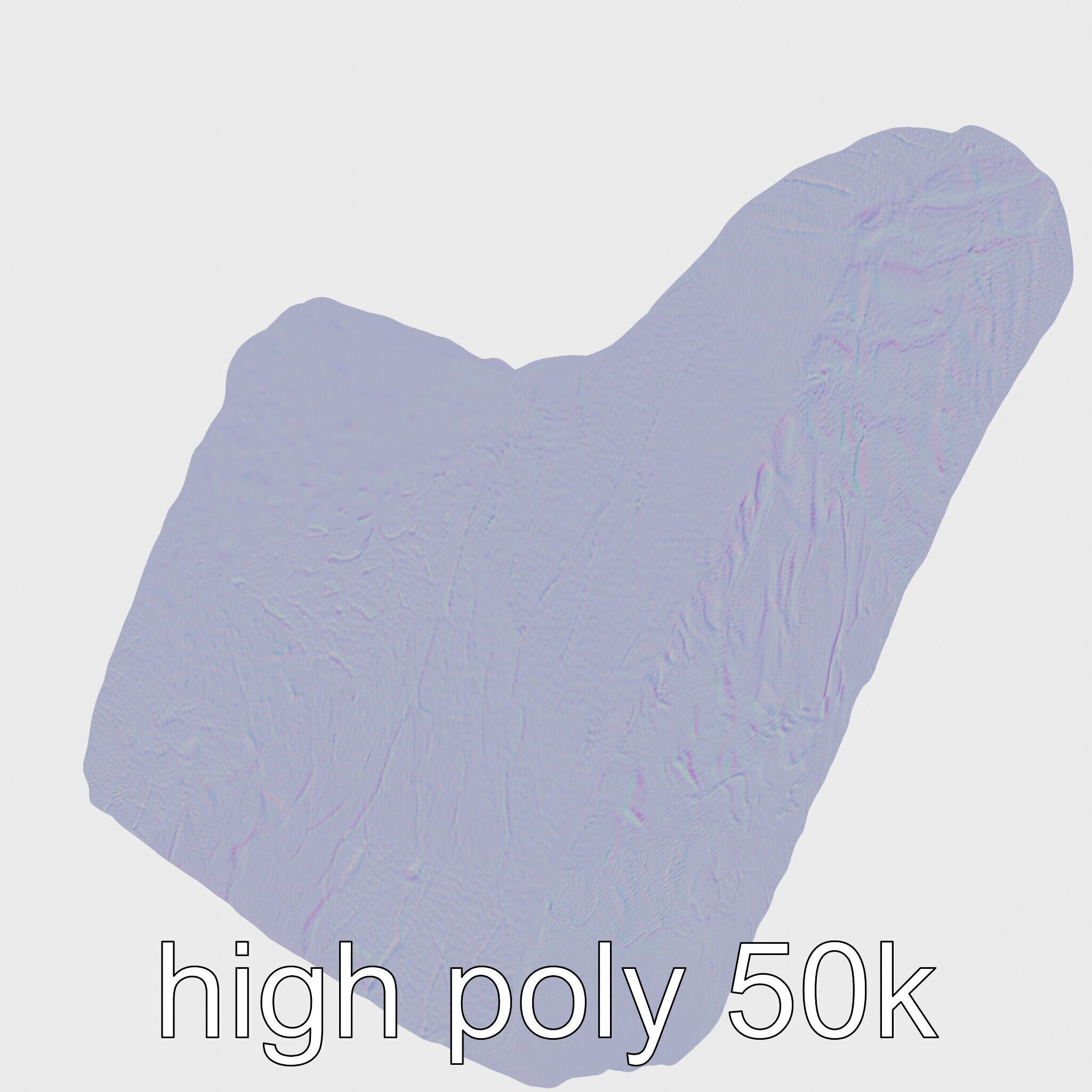 Ancient Stone Textured Block Model Low-poly 3D model_17