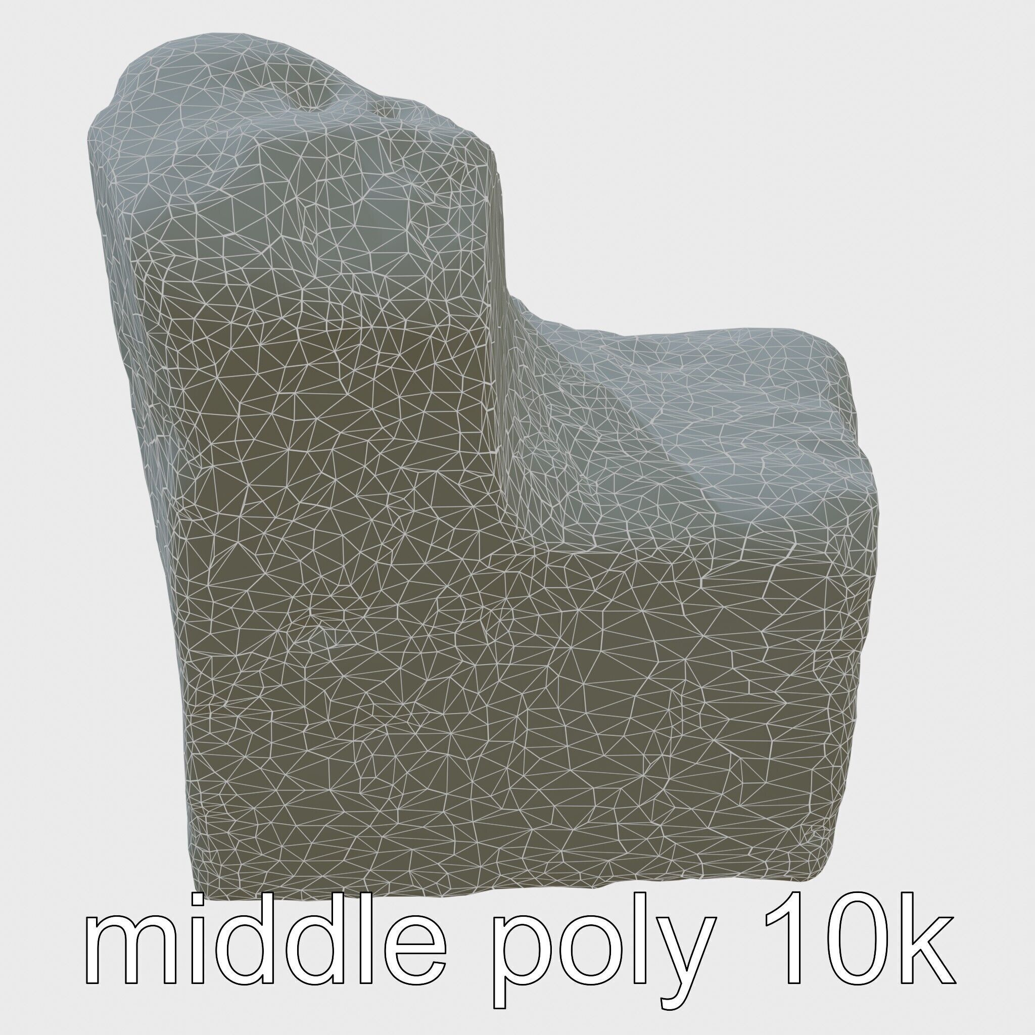 Ancient Stone Textured Block Model Low-poly 3D model_9