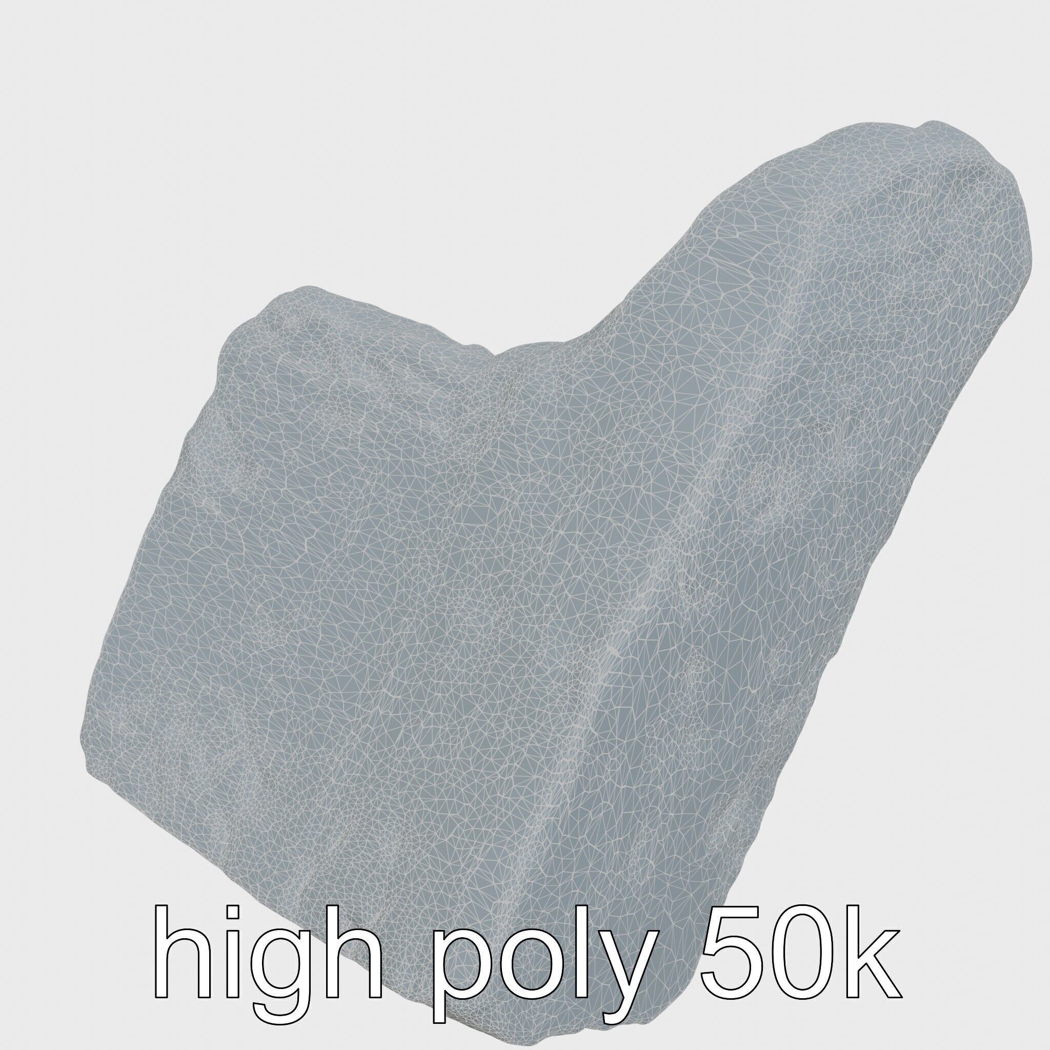 Ancient Stone Textured Block Model Low-poly 3D model_26