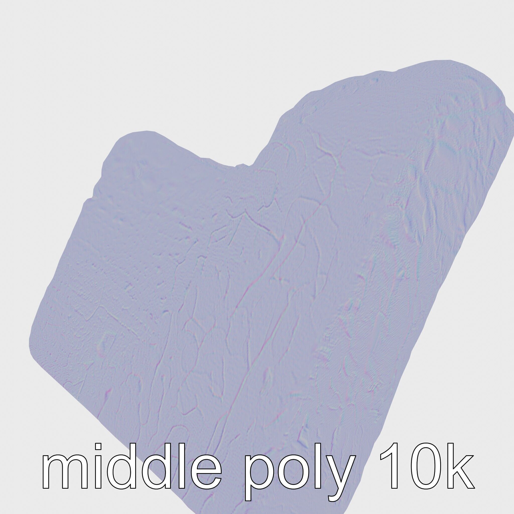 Ancient Stone Textured Block Model Low-poly 3D model_15