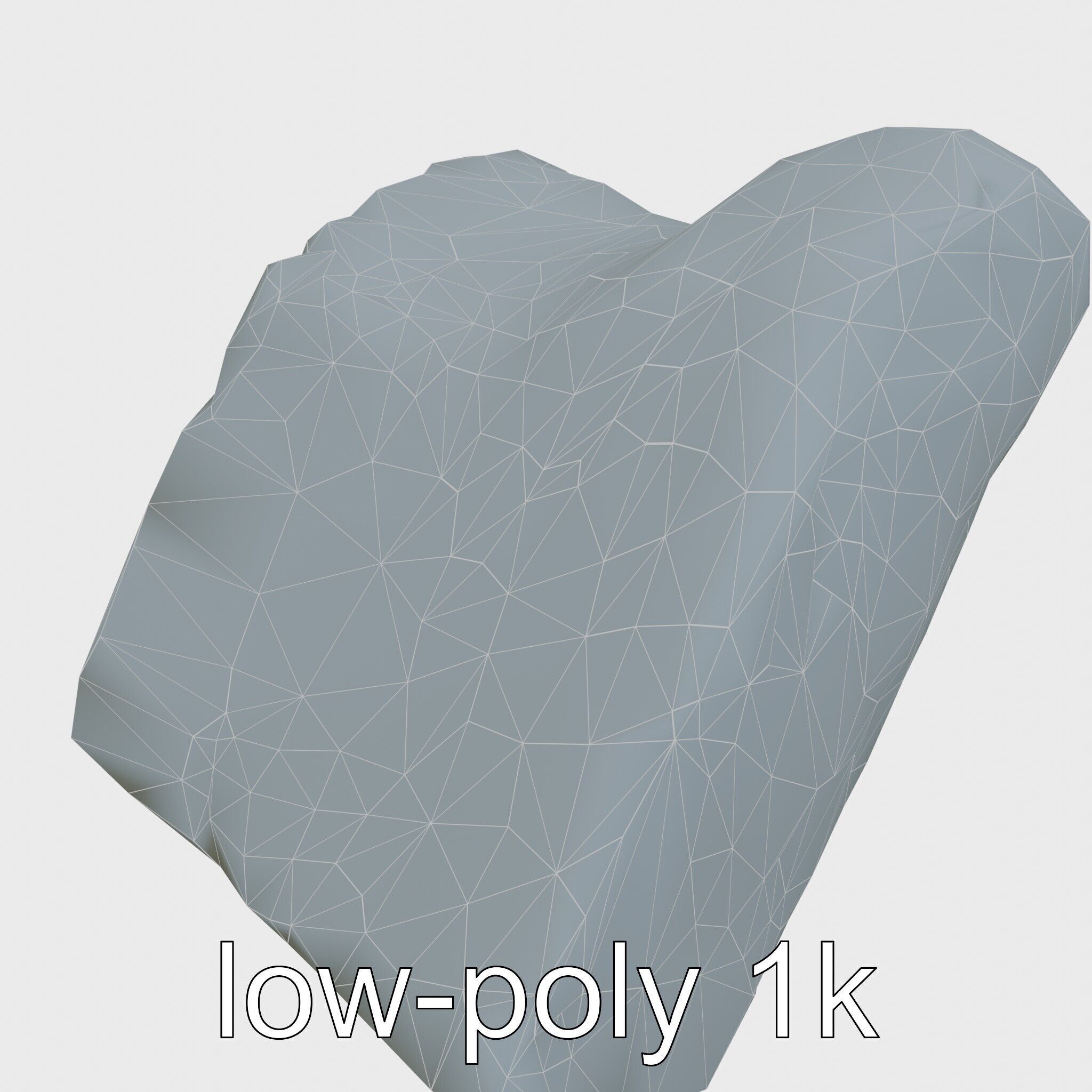 Ancient Stone Textured Block Model Low-poly 3D model_20
