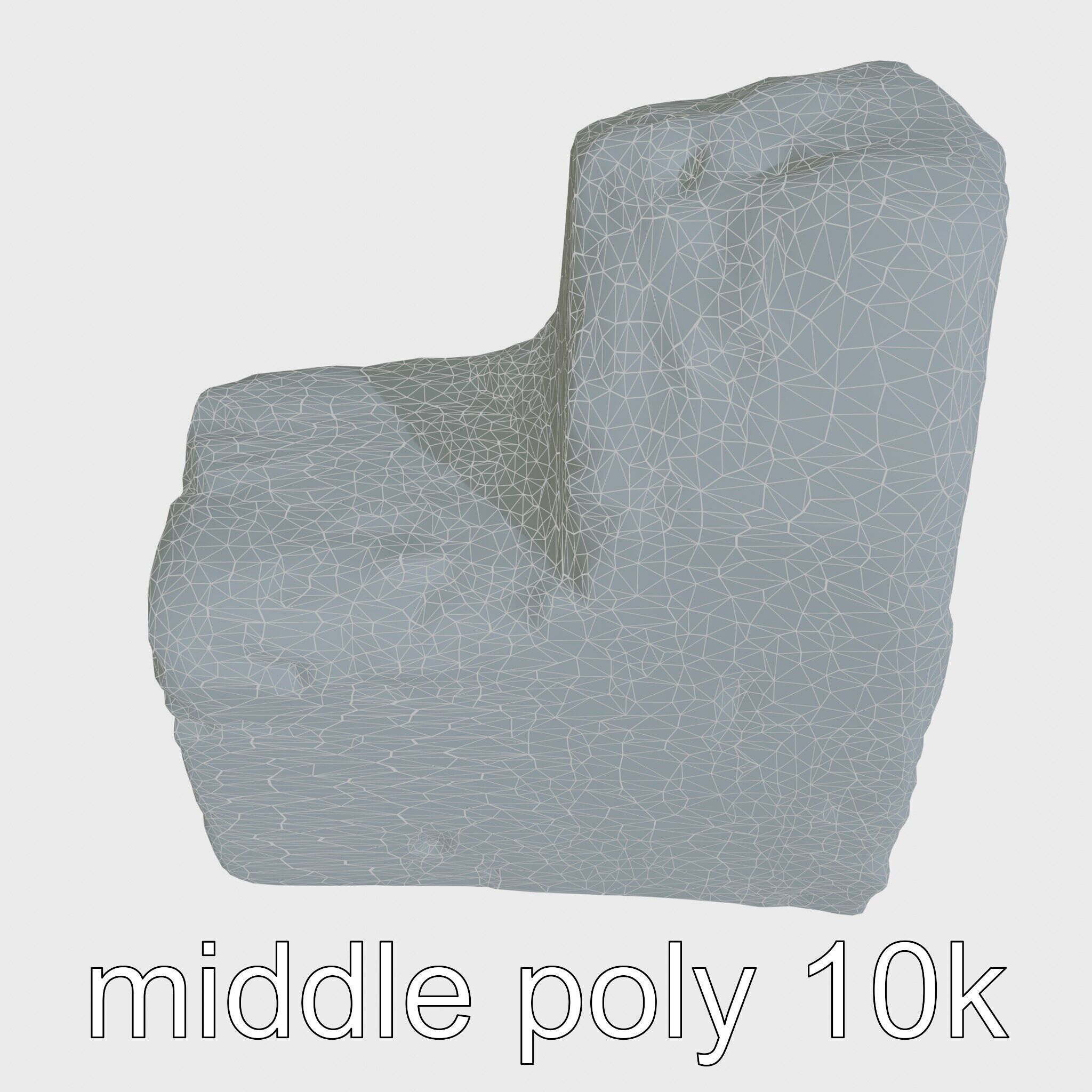 Ancient Stone Textured Block Model Low-poly 3D model_27