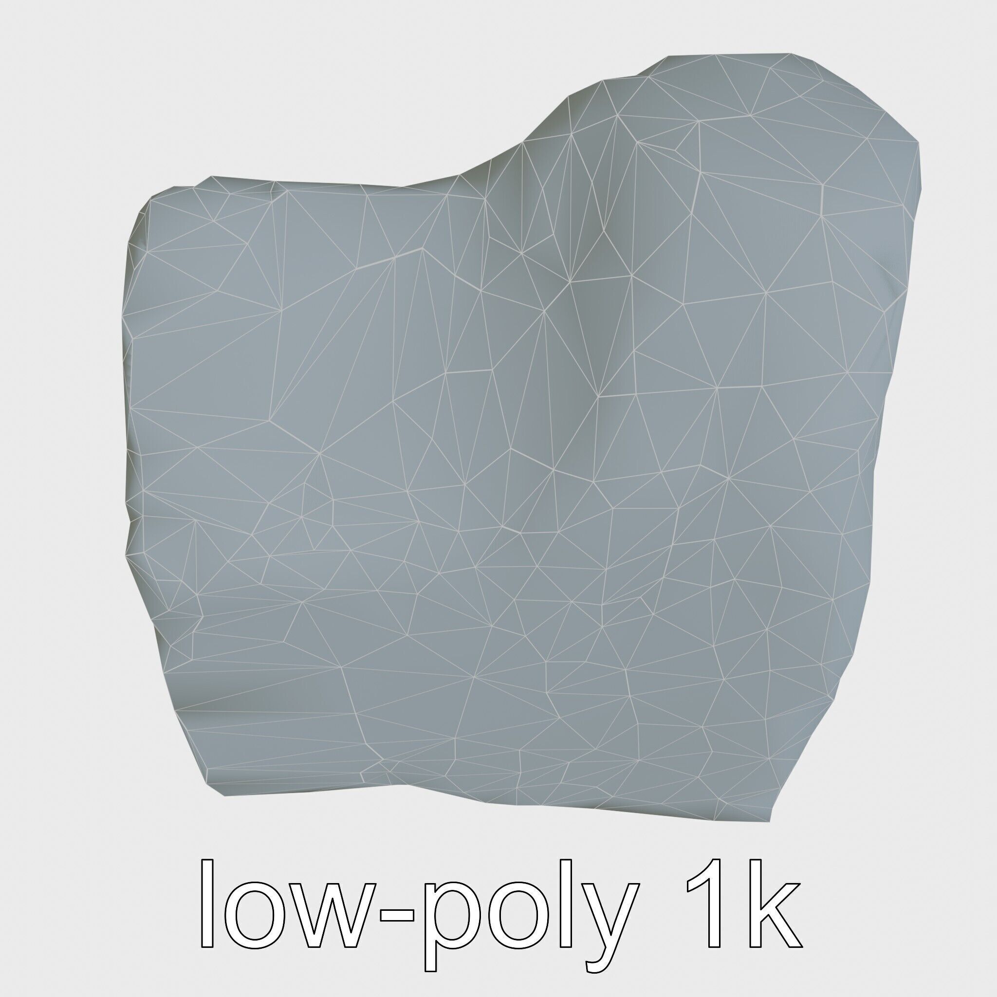 Ancient Stone Textured Block Model Low-poly 3D model_25