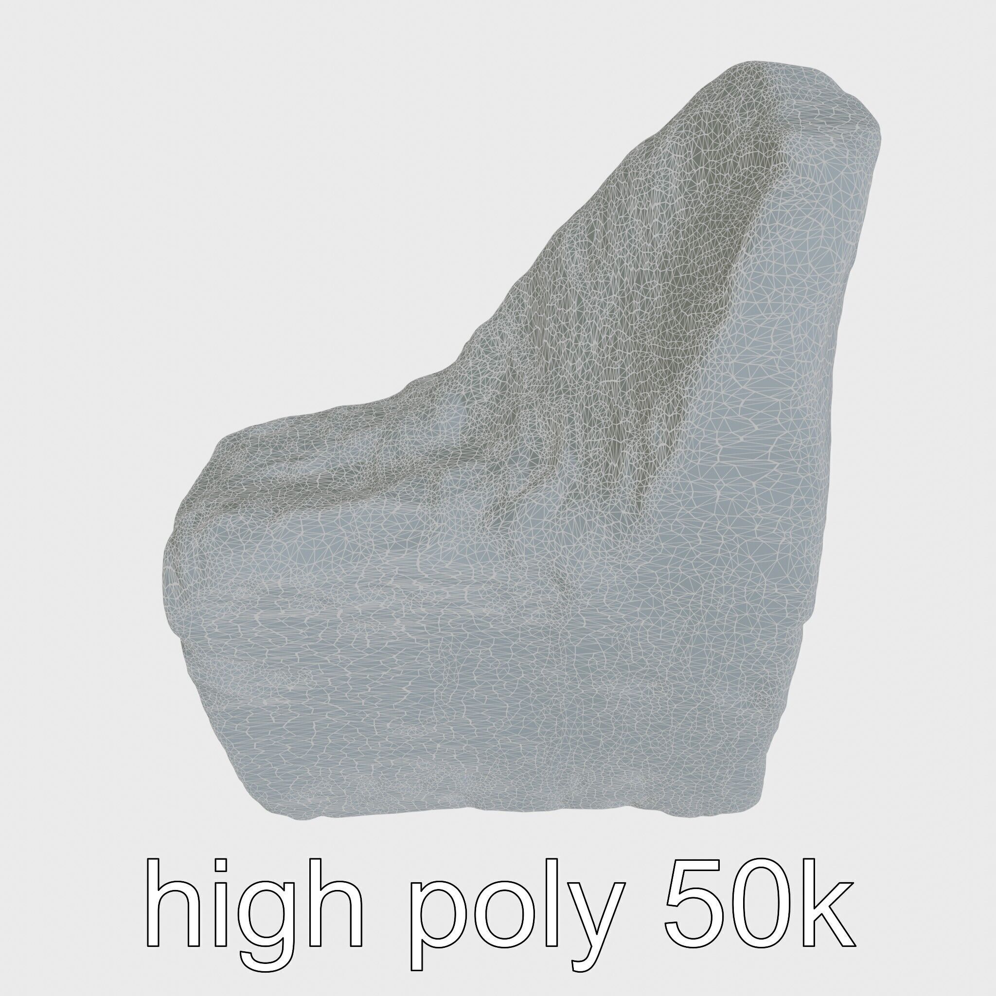 Ancient Stone Textured Block Model Low-poly 3D model_11