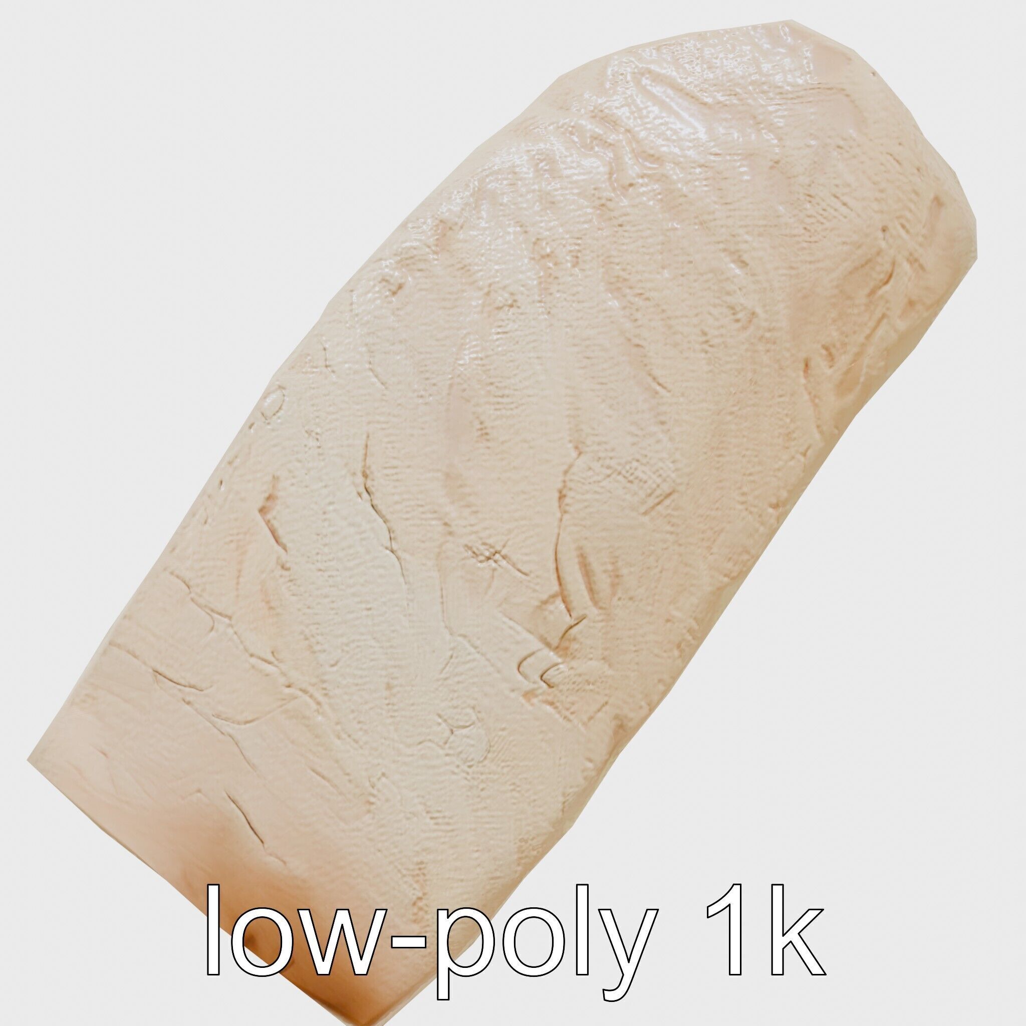 Ancient Stone Textured Block Model Low-poly 3D model_33