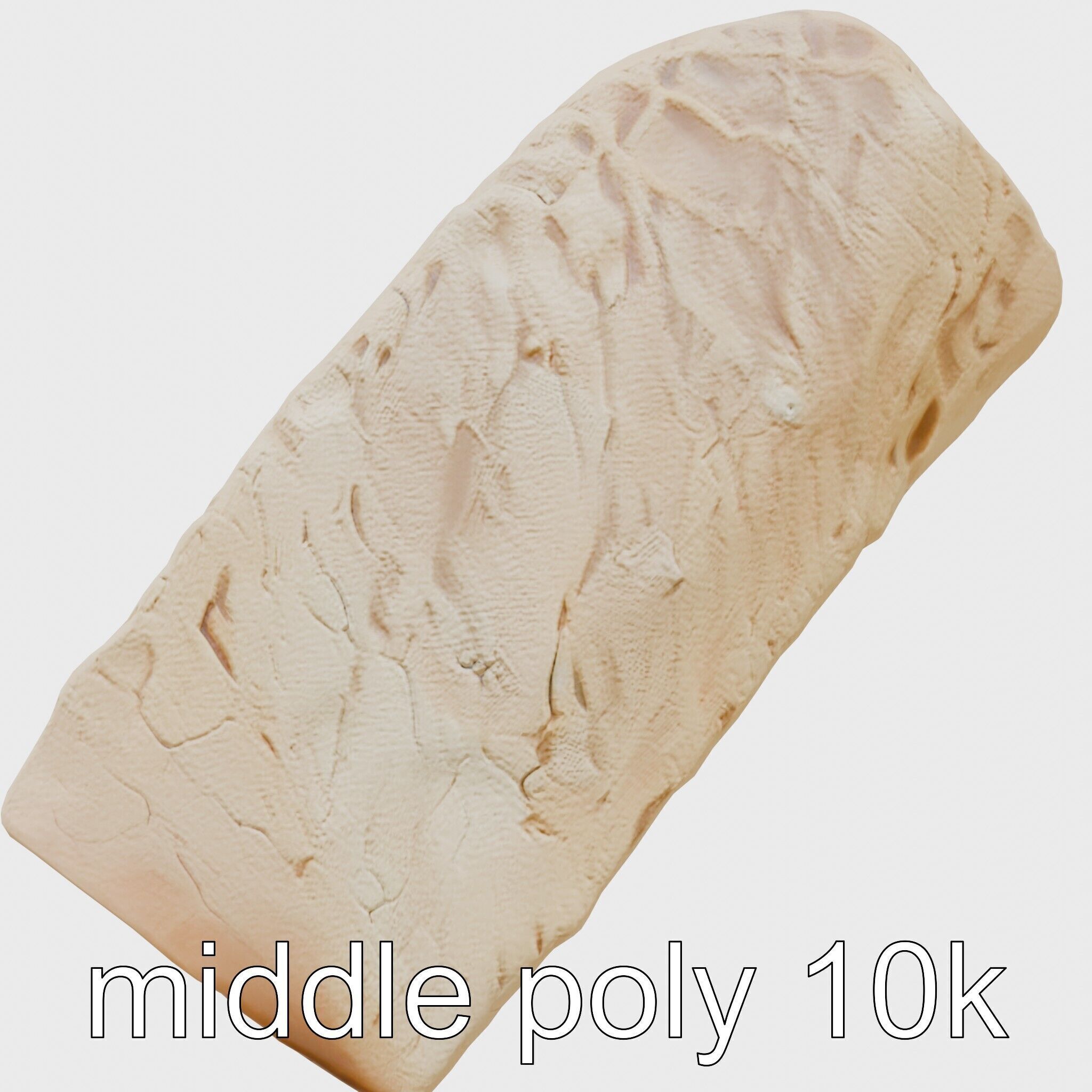 Ancient Stone Textured Block Model Low-poly 3D model_21