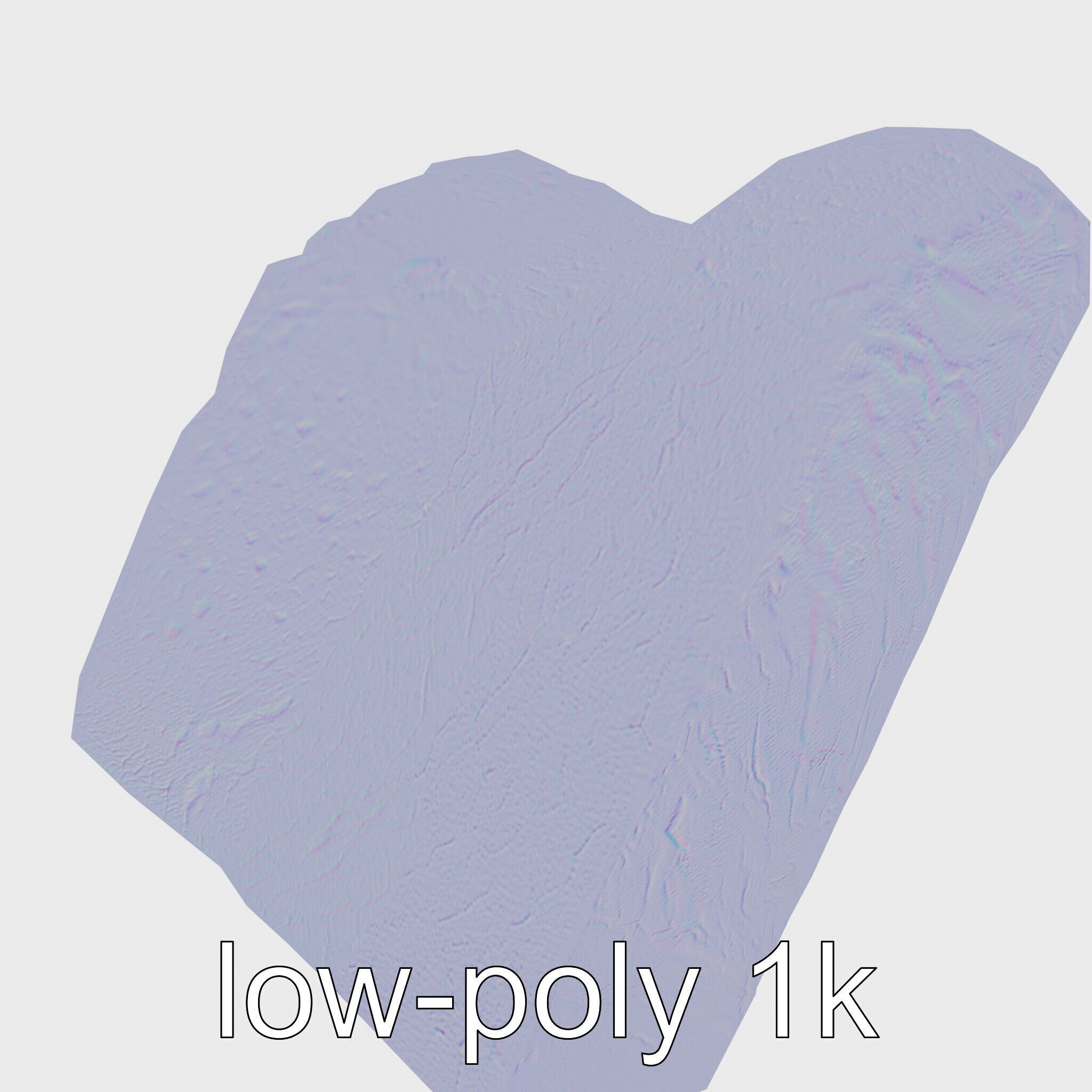 Ancient Stone Textured Block Model Low-poly 3D model_14