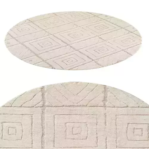 Belari Wool Silk Rug Round