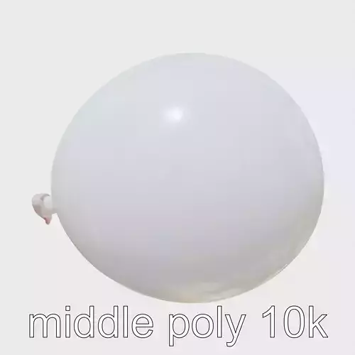 Simple Pink Balloon 3D Model