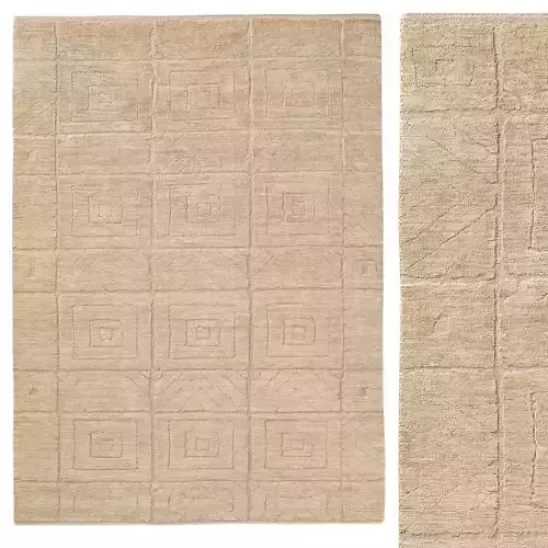 Belari Wool Silk Rug Round Camel