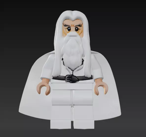 LEGO GANDALF EL BLANCO 3D print model_0