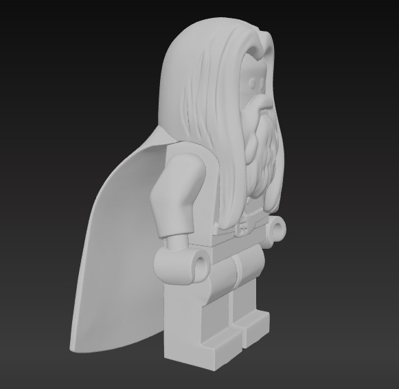 LEGO GANDALF EL BLANCO 3D print model_4