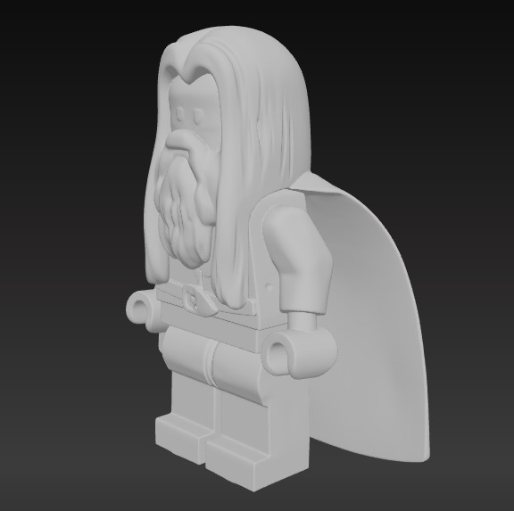 LEGO GANDALF EL BLANCO 3D print model_3