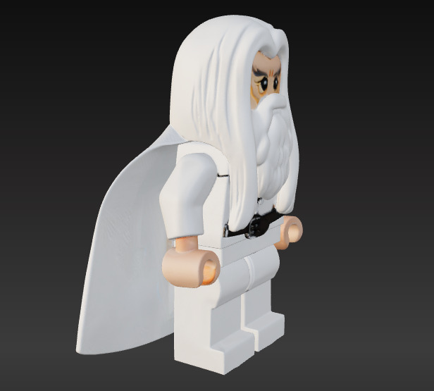 LEGO GANDALF EL BLANCO 3D print model_2