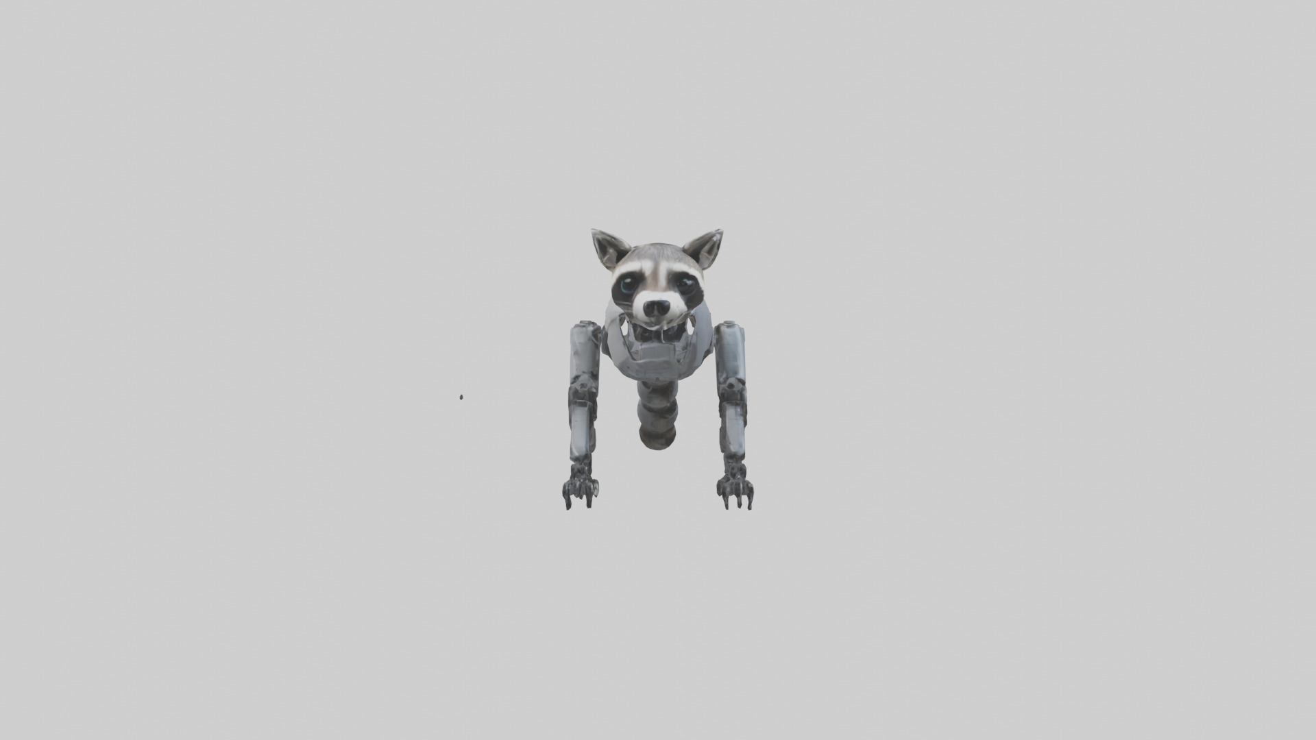 Robot version of a raccoon model 3D model_13