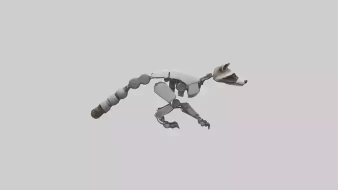 Robot version of a raccoon model
