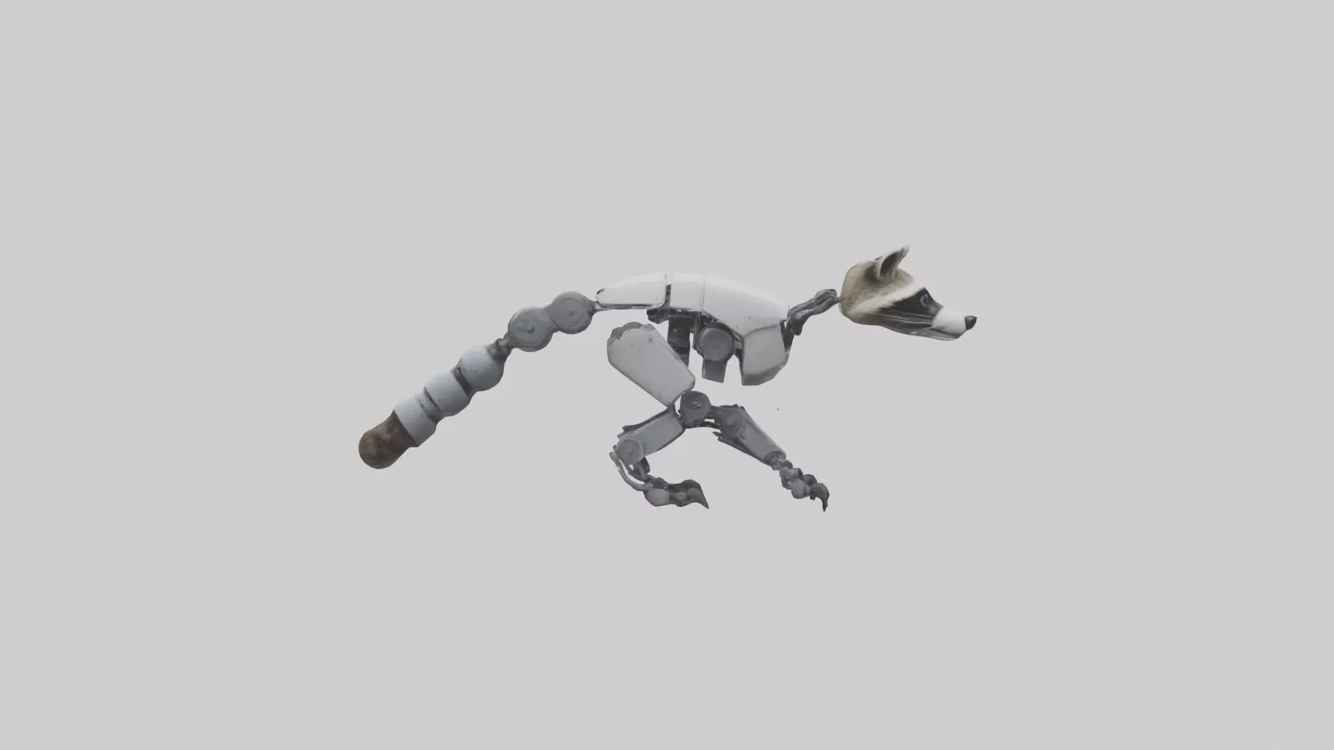 Robot version of a raccoon model 3D model_0