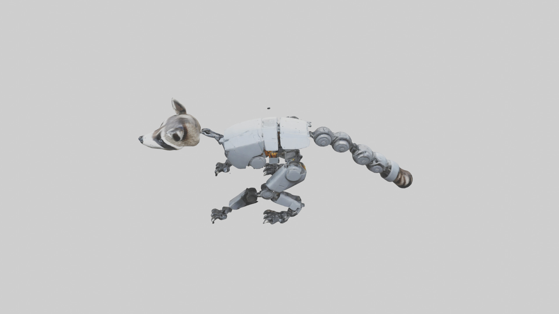 Robot version of a raccoon model 3D model_16