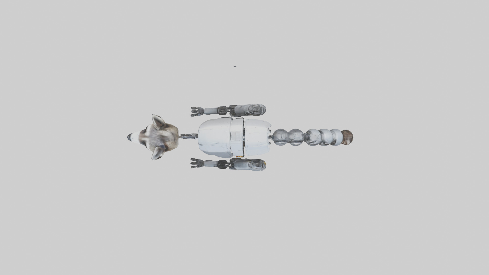 Robot version of a raccoon model 3D model_14