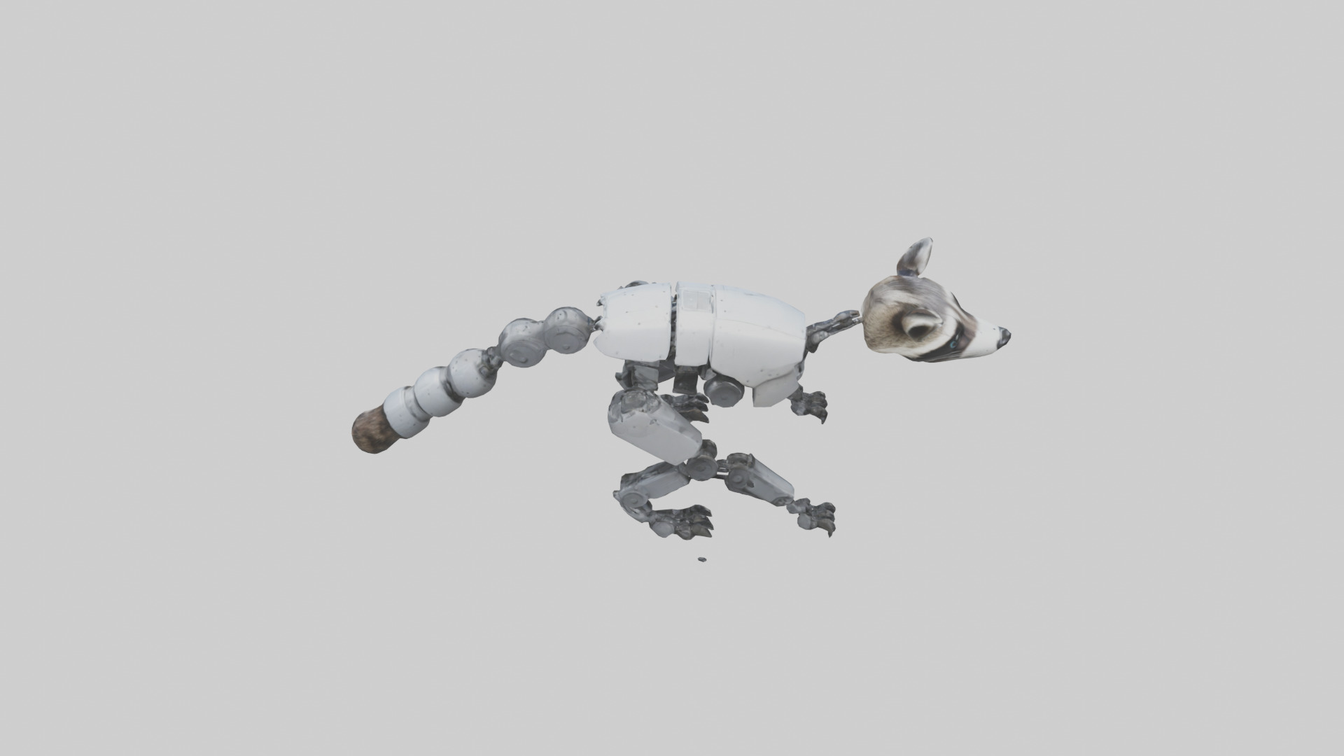 Robot version of a raccoon model 3D model_15
