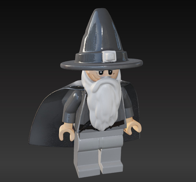 LEGO GANDALF EL GRIS 3D print model_3
