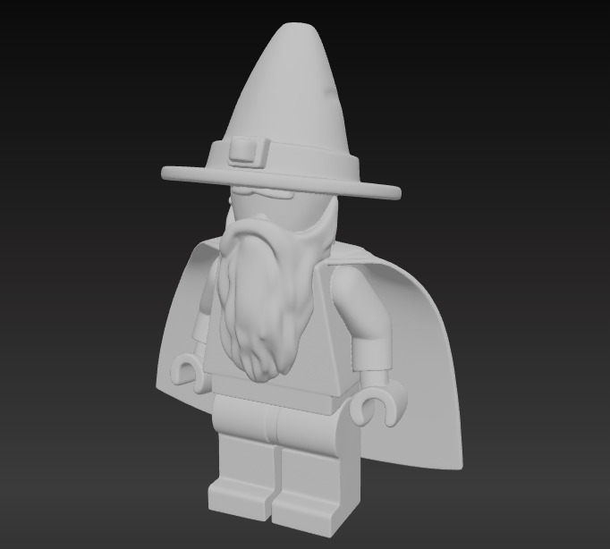 LEGO GANDALF EL GRIS 3D print model_4