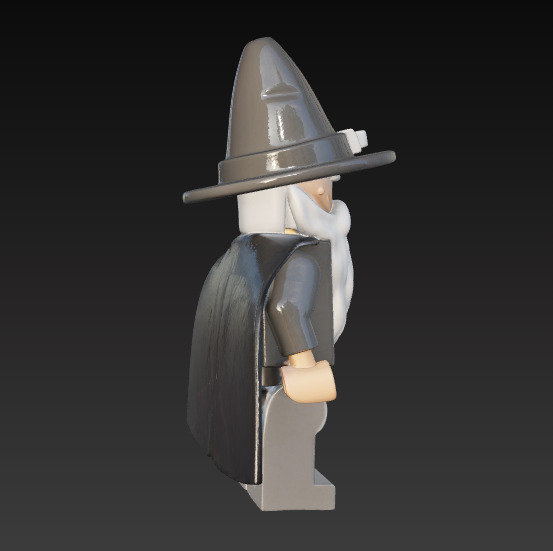 LEGO GANDALF EL GRIS 3D print model_2