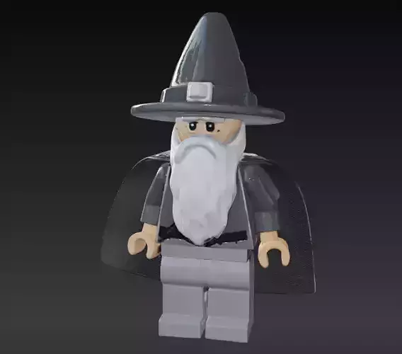 LEGO GANDALF EL GRIS 3D print model