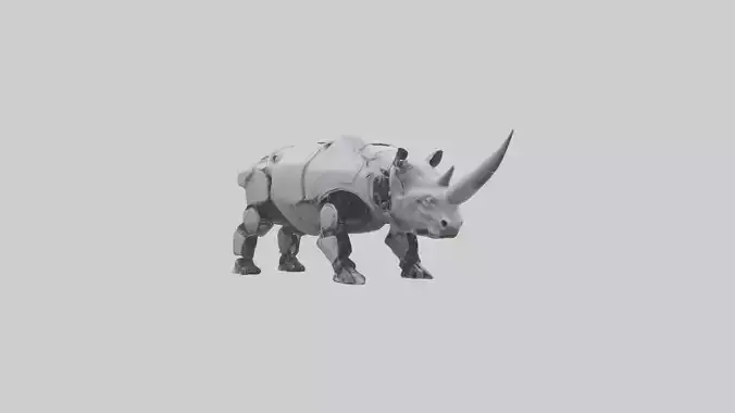 Robot version of a rhinoceros model
