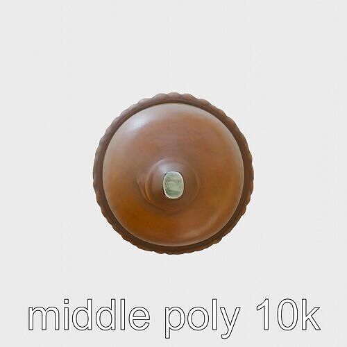 Realistic Acorn with Detailed Texture Model Low-poly 3D model