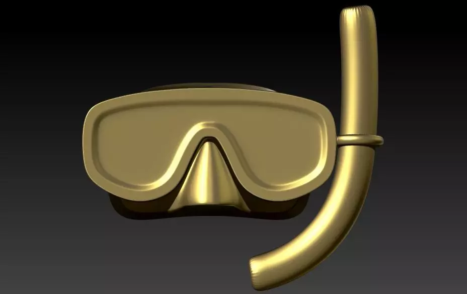 Diver Scuba Snorkeling Mask Pendant 3D print model_0