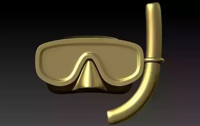 Diver Scuba Snorkeling Mask Pendant 3D print model