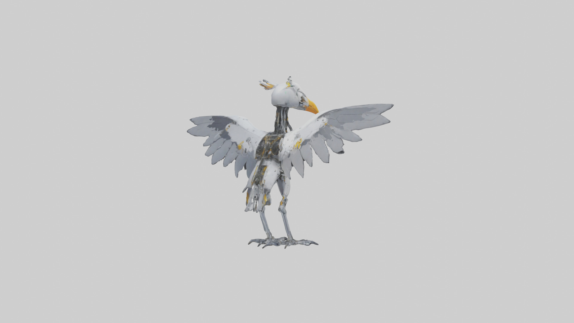 Robot version of a robot bird model 3D model_2