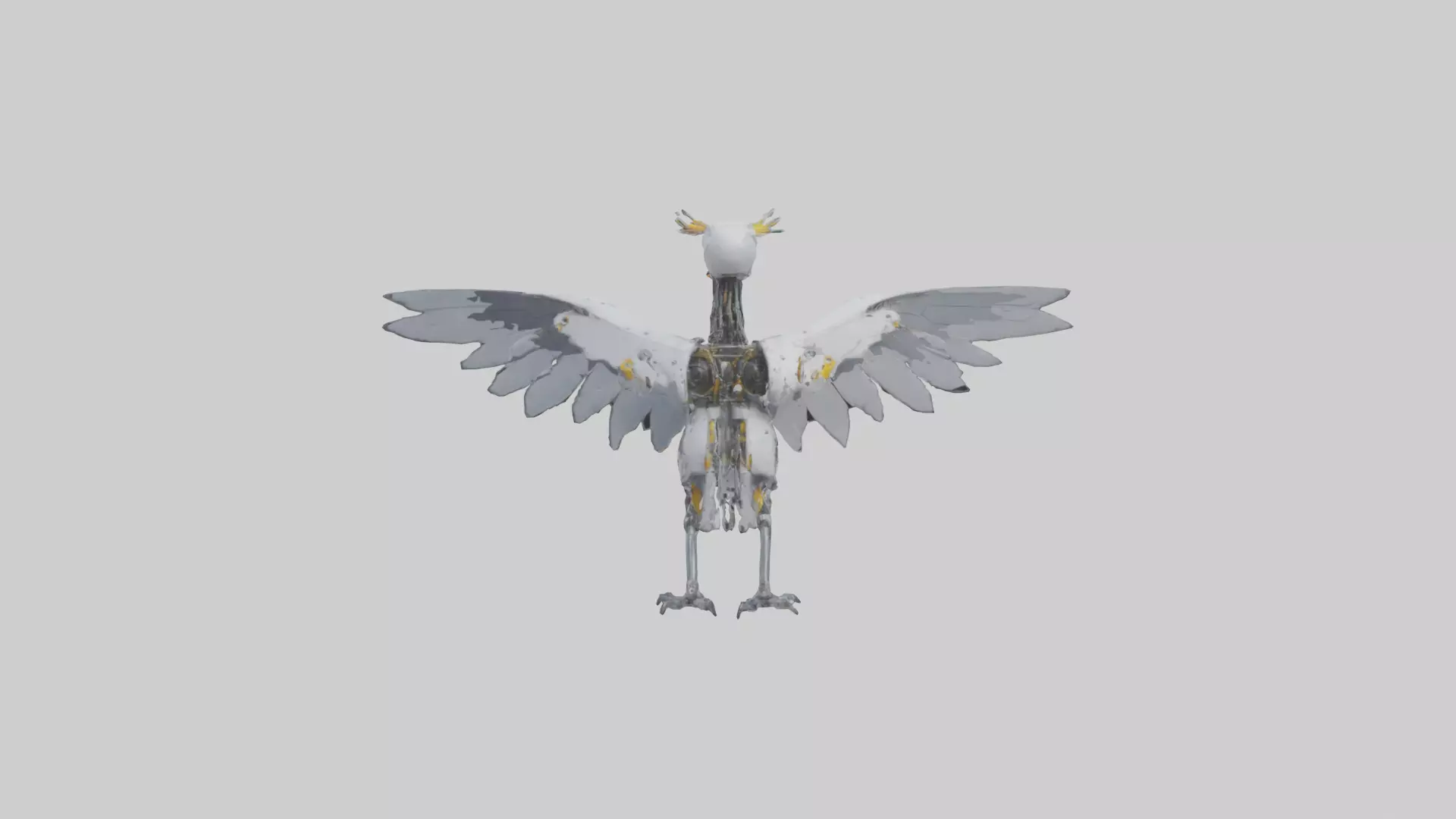 Robot version of a robot bird model 3D model_0