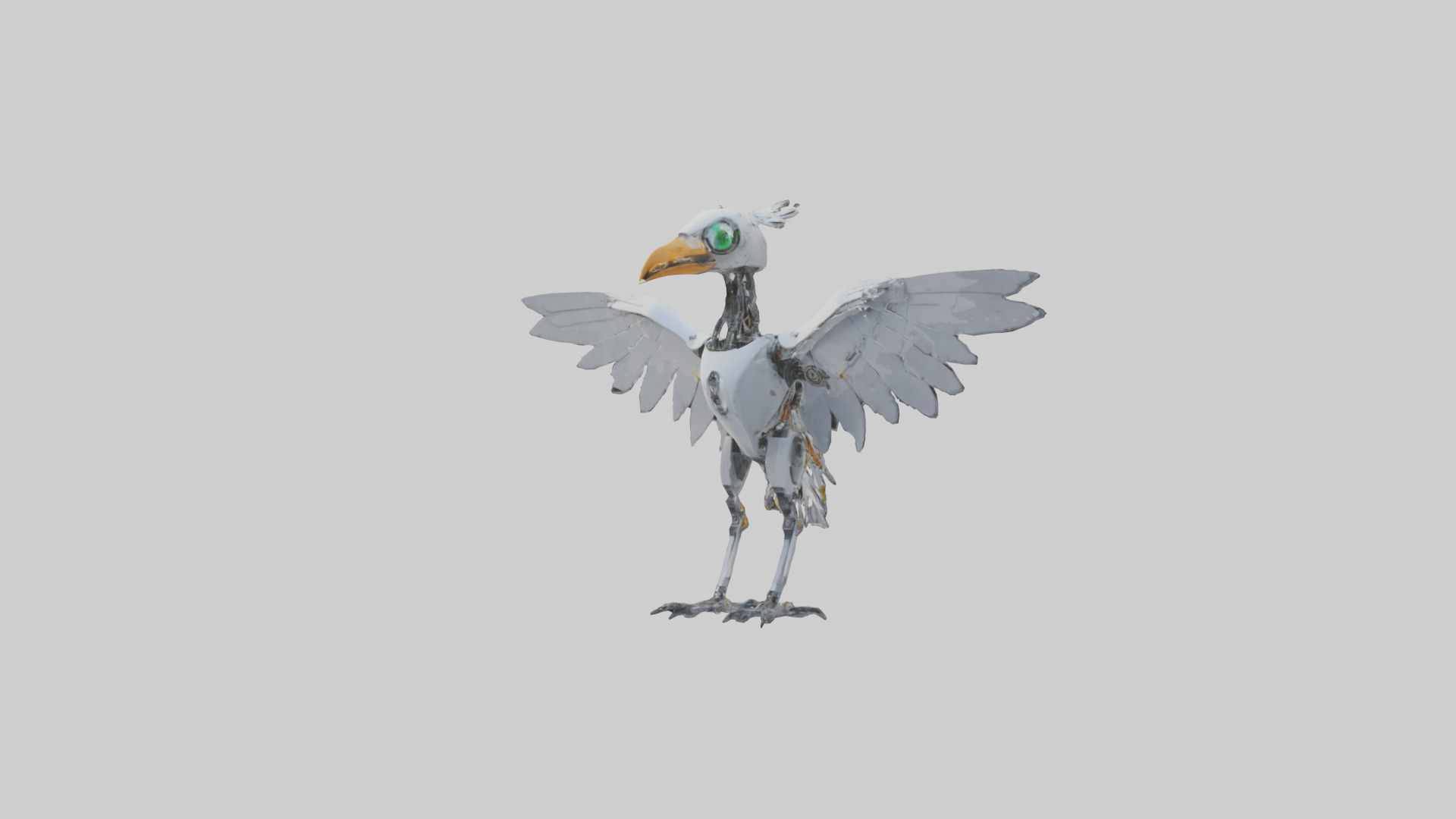 Robot version of a robot bird model 3D model_8