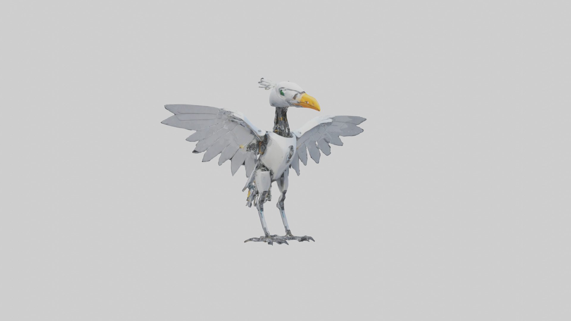 Robot version of a robot bird model 3D model_7