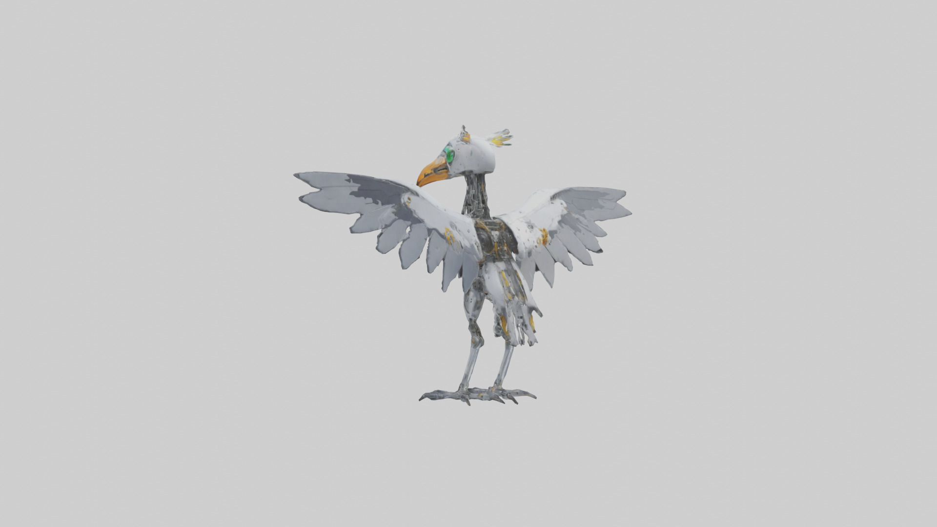 Robot version of a robot bird model 3D model_1