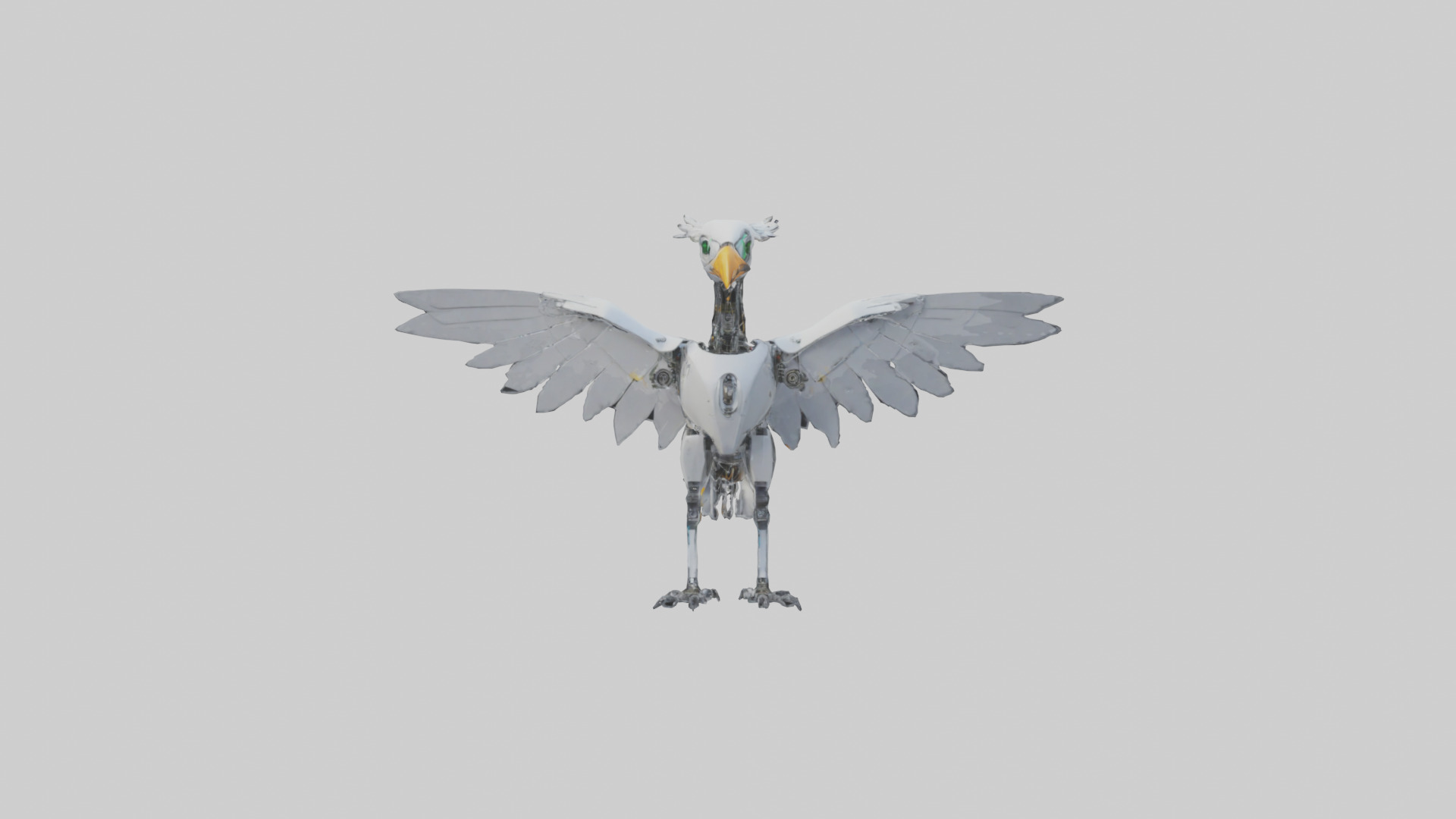 Robot version of a robot bird model 3D model_9