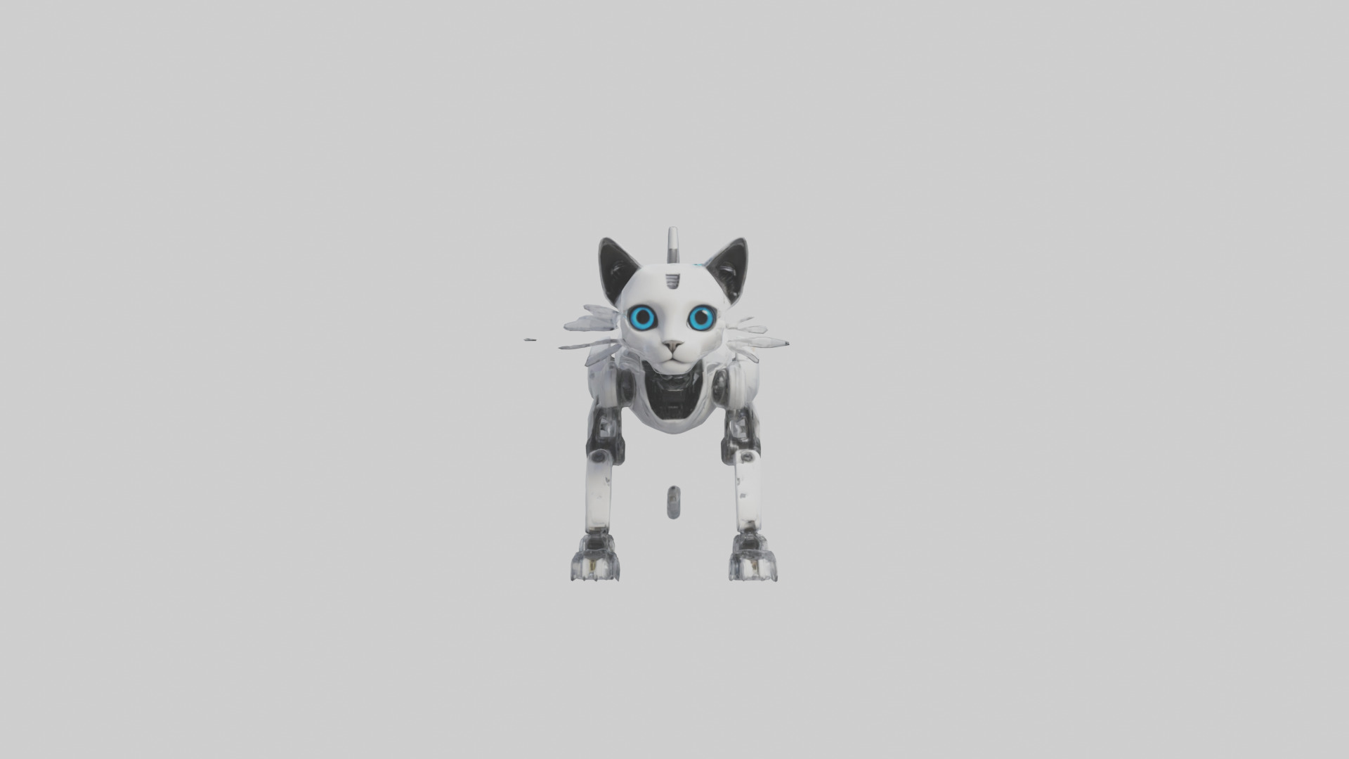 Robot version of a robot cat model 3D model_9