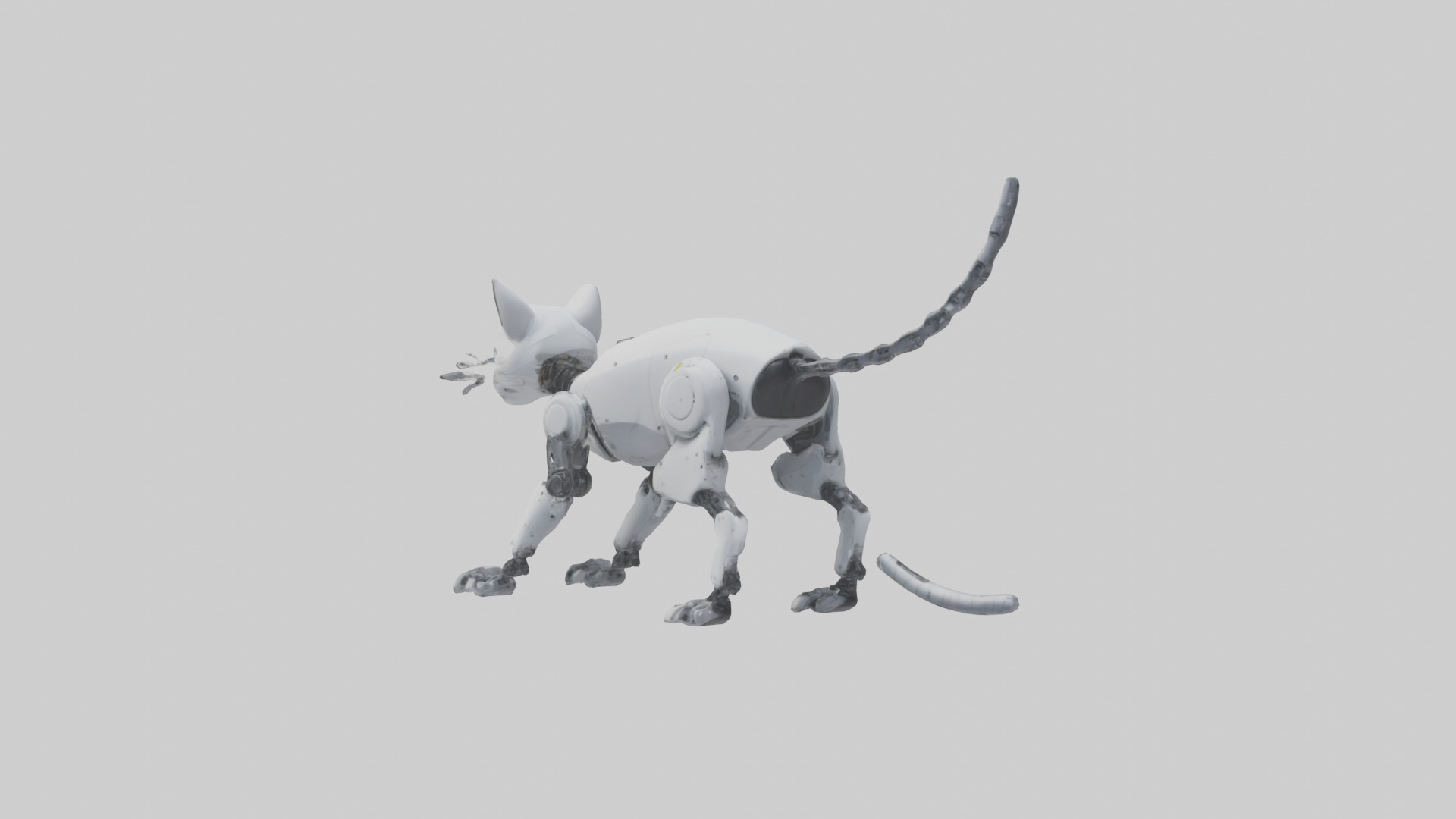 Robot version of a robot cat model 3D model_1