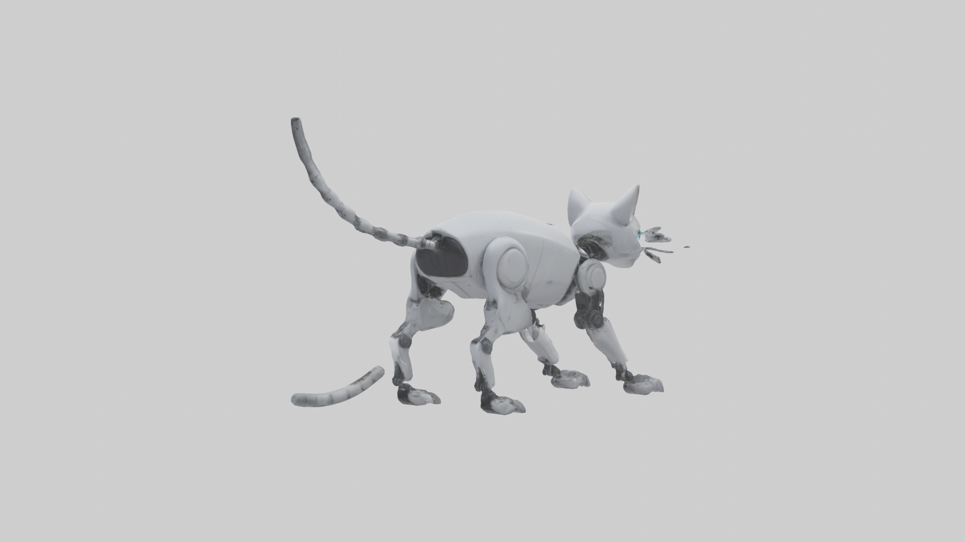 Robot version of a robot cat model 3D model_2