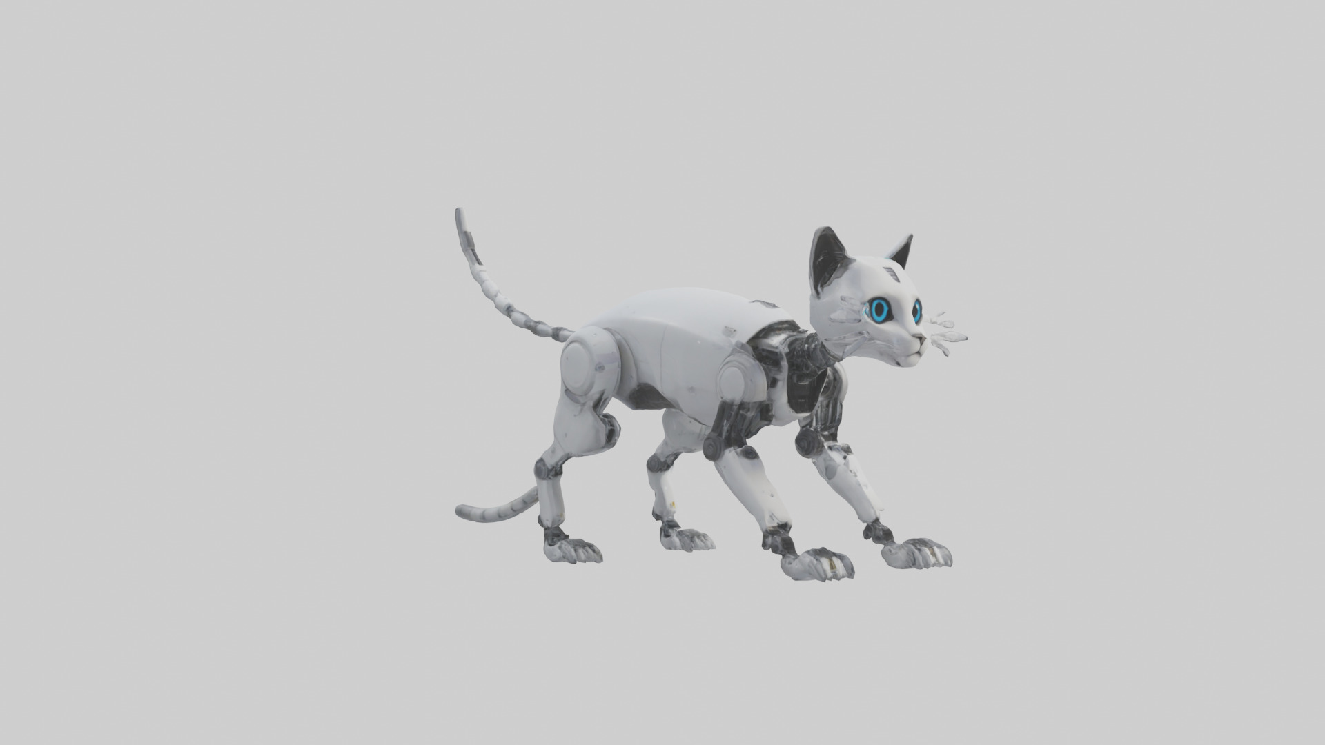 Robot version of a robot cat model 3D model_7