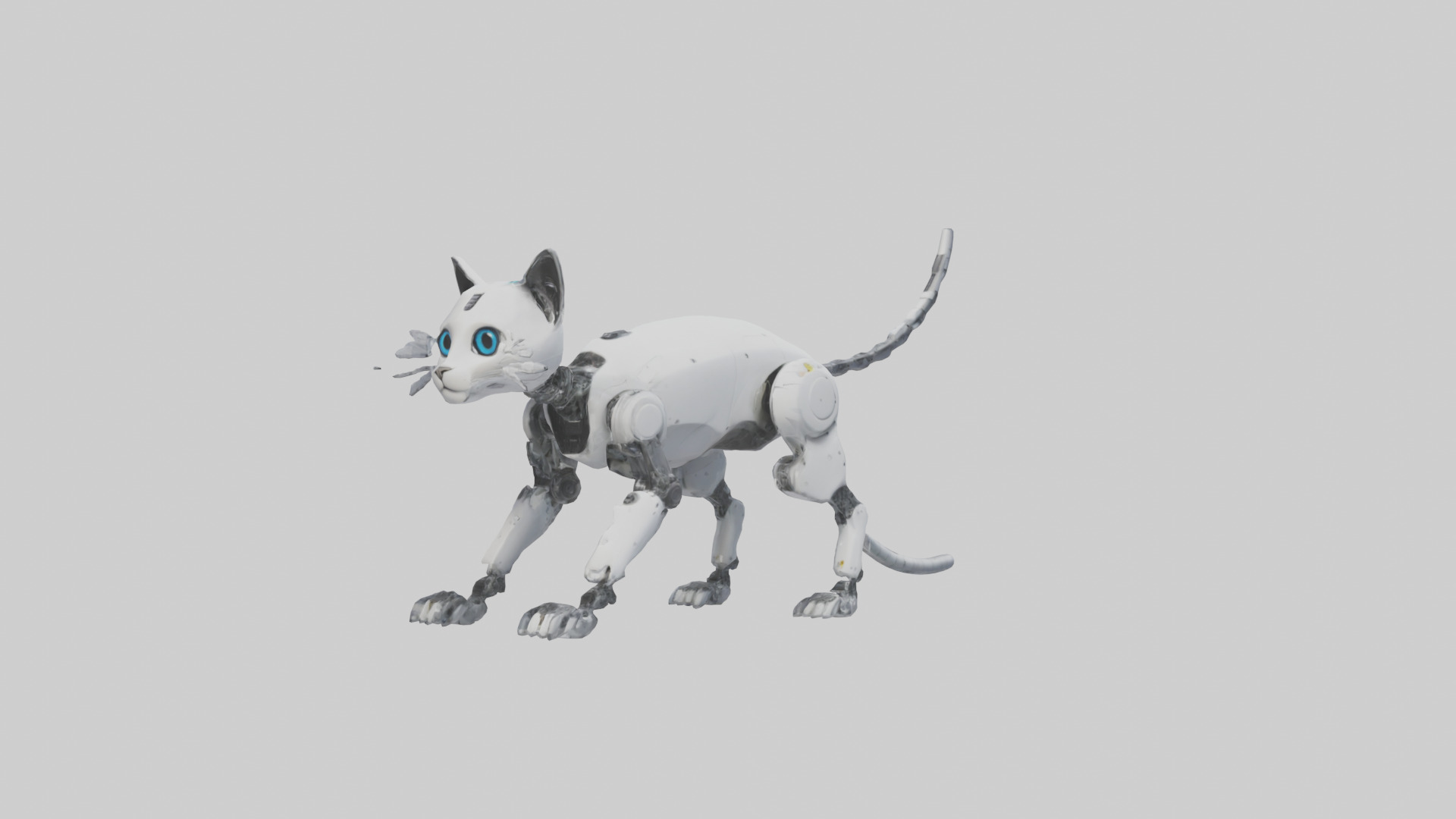 Robot version of a robot cat model 3D model_8