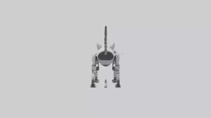 Robot version of a robot cat model