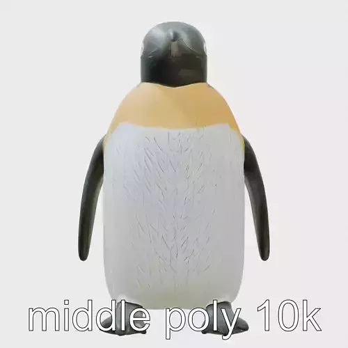 Emperor Penguin Realistic 3D Model Low-poly 3D model