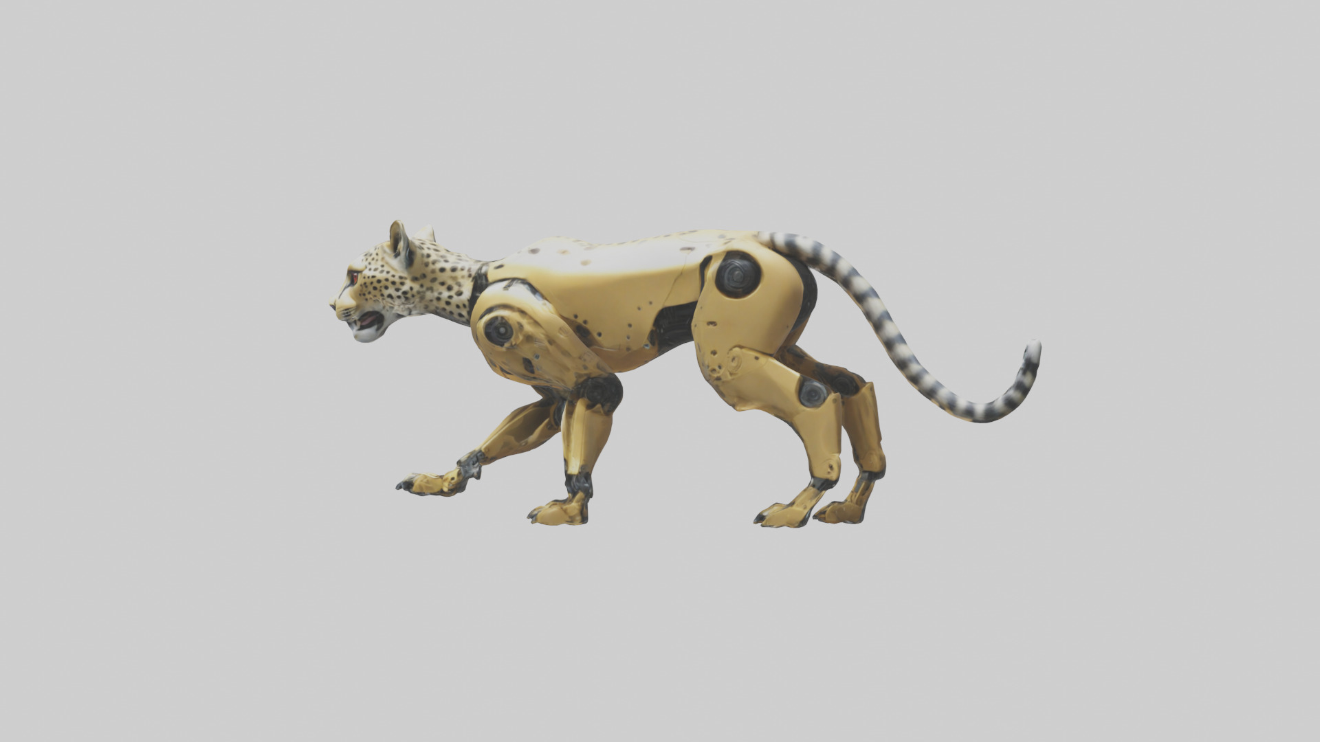 Robot version of a robot cheetah model 3D model_1