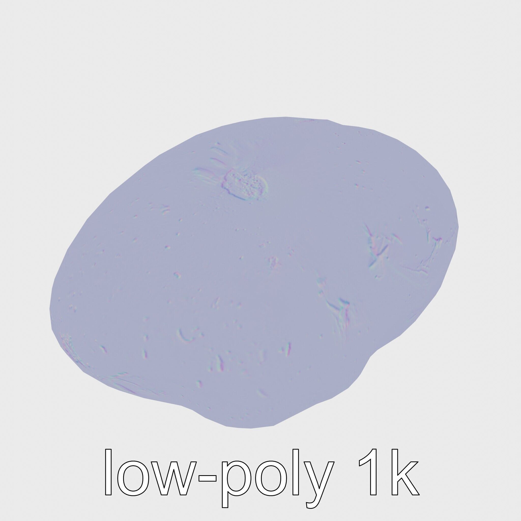 Moonstone Gem Natural Rendering Model Low-poly 3D model_14