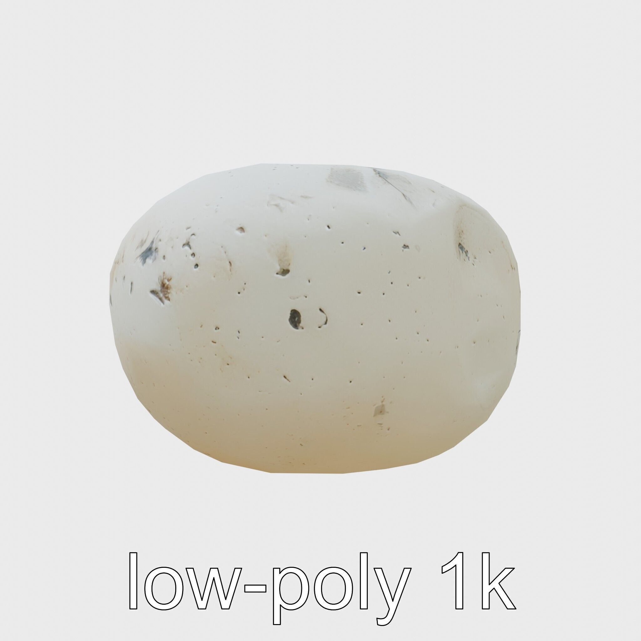 Moonstone Gem Natural Rendering Model Low-poly 3D model_7
